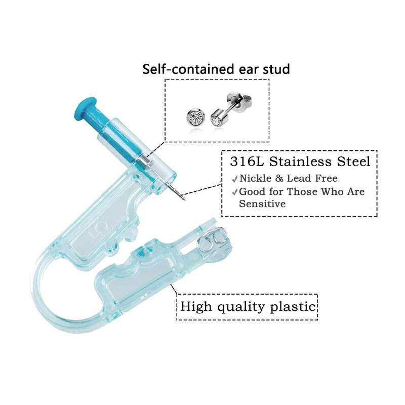 Ear Piercing Kit, 8 Pcs 4mm Disposable Self Ear Pericings