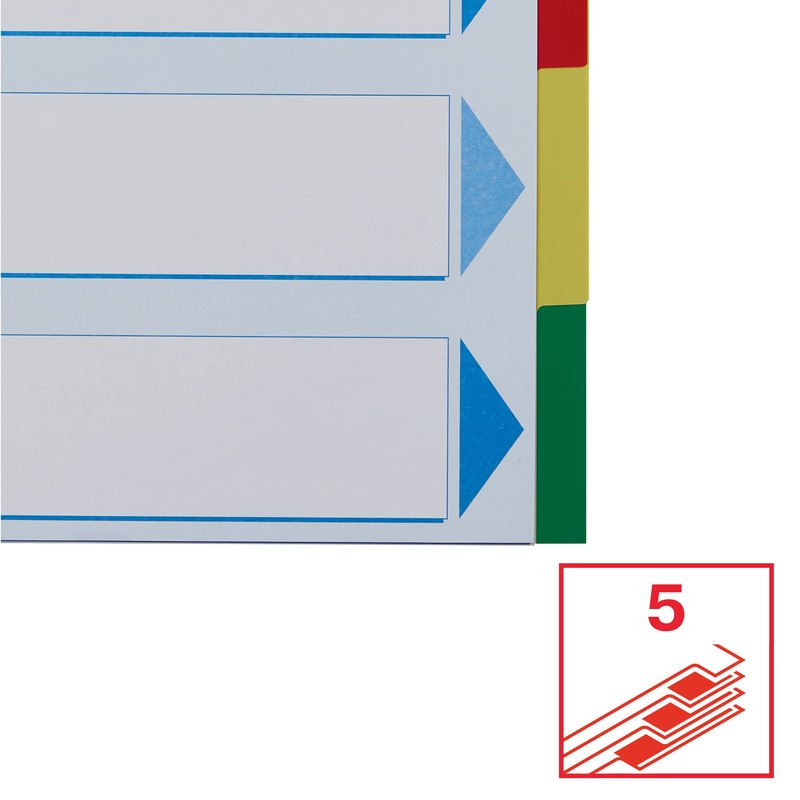 Esselte 795731 A4 5 Positions Cover Included Polypropylene Divider