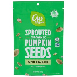 Go Raw, Sprouted Pumpkin Seeds with Sea Salt, Organic, 4Oz