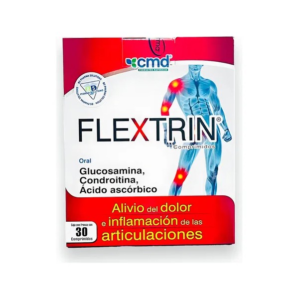 Flextrin Glucosamina Condroitina Ácido Ascórbico C/30 Cmd
