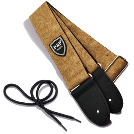Correa para Guitarra, Strap para Guitarra Ajustable Correa de Guitarra para bajo, guitarra eléctrica y acústica, Tamaño único (Marrón)