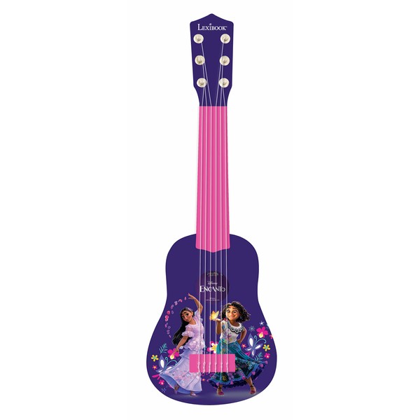 Lexibook Encanto K200EN My First Guitar 6 Nylon Strings 53 cm for Children with Instructions (Purple/Pink)