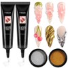 Fcozpjk 3D Sculpting Gel for Nail Art, 2PCS 10g Clear
