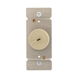 EATON Wiring RI306PL-V-K 600-Watt 120-Volt Lighted Incandescent/Halogen Rotary Dimmer with Preset, Ivory