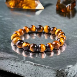 Crystal Natural Tiger Eye 8mm Beads Stretch Women Men Healing Energy Handmade Bracelet