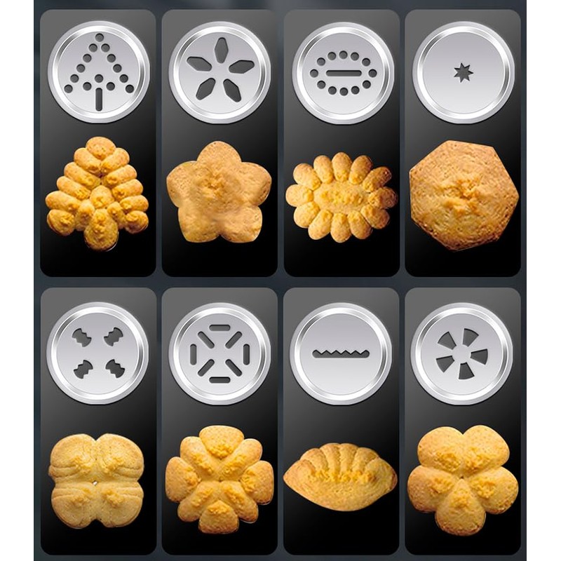 Professional Aluminum Cookie Press Set with 20 Discs & 4