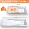 Grease Tray with Catch Pan Adjustable Universal Drip Pan for