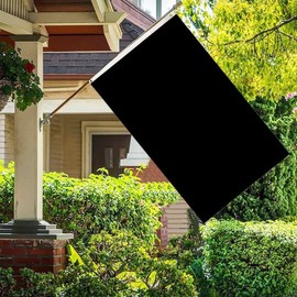 90 x 150 cm Black Flag Plain Flag with 2 Brass Eyelets Black Blank Flag DIY Flag Polyester Fabric Canvas Flag for Outdoor Home Garden Party Decoration