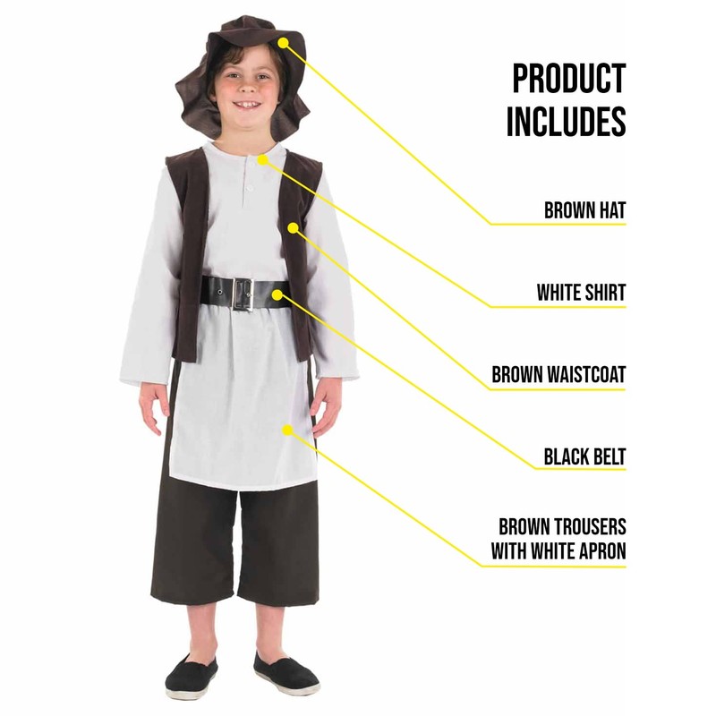 Fun Shack Child Tudor Poor Boy Costume - AGE 10