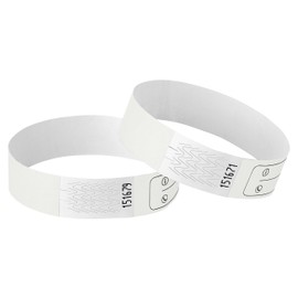 Haftpunkt Emergency Bracelet for Children (Set of 20) and Adults with Safety Clasp, Tear-Resistant, Waterproof, Premium SOS Bracelet, Safety Bracelet (Unisex, White)