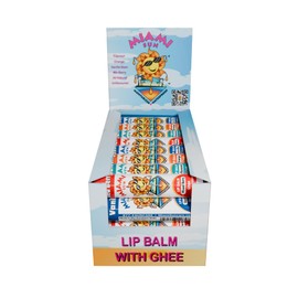 Miami Sun Ghee Lip Balm, Lip Moisturizing, Made Naturally with Ghee, Shea Butter and Beeswax (Gift Set 40 Count, Variety)