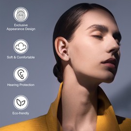 Ear Plugs for Sleeping Noise Cancelling - Noise Reduction Earplugs for Sleep,Focus,Snoring Blocking,Airplane, 33dB - 38dB Reusable Soft Hearing Protection 10 Silicone & Foam Ear Tips (Pink)