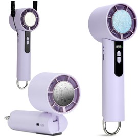 Handy Fan, 2025 Model, Instant Cooling, Portable Fan, Cooling Plate, Ultra High Speed, Large Airflow, 5,200 mAh, Large Capacity, Foldable, Handheld Fan, Small, 100 Levels of Wind Power Adjustment