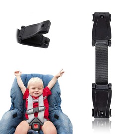 Anti Escape Car Seat Strap, 1 PCS Car Seat Safety Clip Passed Buckle up Straps for Car Seat，High Chair Harness for Children,Baby Harness for highchair - Highchair reins,Universal (Black)
