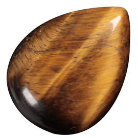 TUMBEELLUWA 10 Pcs Teardrop Crystal Beads for Jewelry Making, Tiger's Eye Stone Cabochon Stone Flat Back Beads for Crafting 18x25 mm