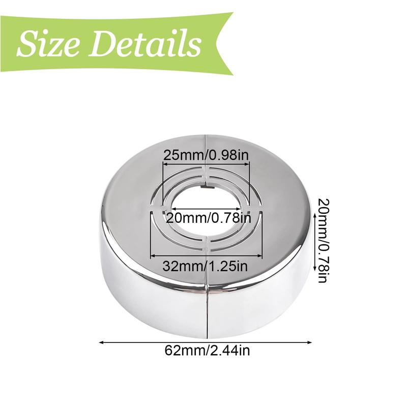 UFURMATE Wall Pipe Cover, 2Pcs Plastic Wall Hole Decoration Split