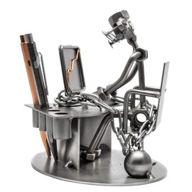 'Pen holder "Workaholic Screw Manikin