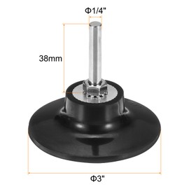 sourcing map 3" Disc Pad Holder Quick Change Discs 1/4" Shank Holder Mandrel for Die Grinder Sanding and Conditioning Discs, Black