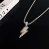 Lightning Bolt Pendant Necklace Hip Hop Inspired Jewelry for Men