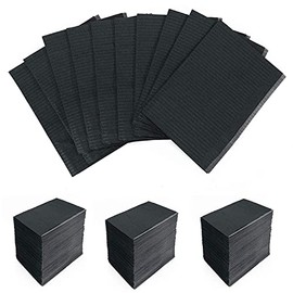 Disposable Dental Bibs Sheets Cloths, 125pcs 13 X 18 inches Tattoo Table Covers Clean Pad,Underpad Hygiene Personal Tattoo Bib Waterproof Tattoo Table loth Tattoo Supply SheetÂ  (black)