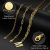 Momlovu Gold Initial Necklace for Women Girls -18K Gold Plated