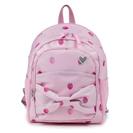 Mother Garden Children's Backpack, Size M, Retro Strawberry Pattern