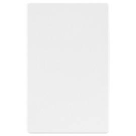 LIDER Blank Wall Plate, Temperature and Impact Resistant, UL Listed, Polycarbonate Thermoplastic, Screwless Design, Matte Finish, Modern Upgrade, Midsize, 1-Gang, 4.88” x 3.11”, White