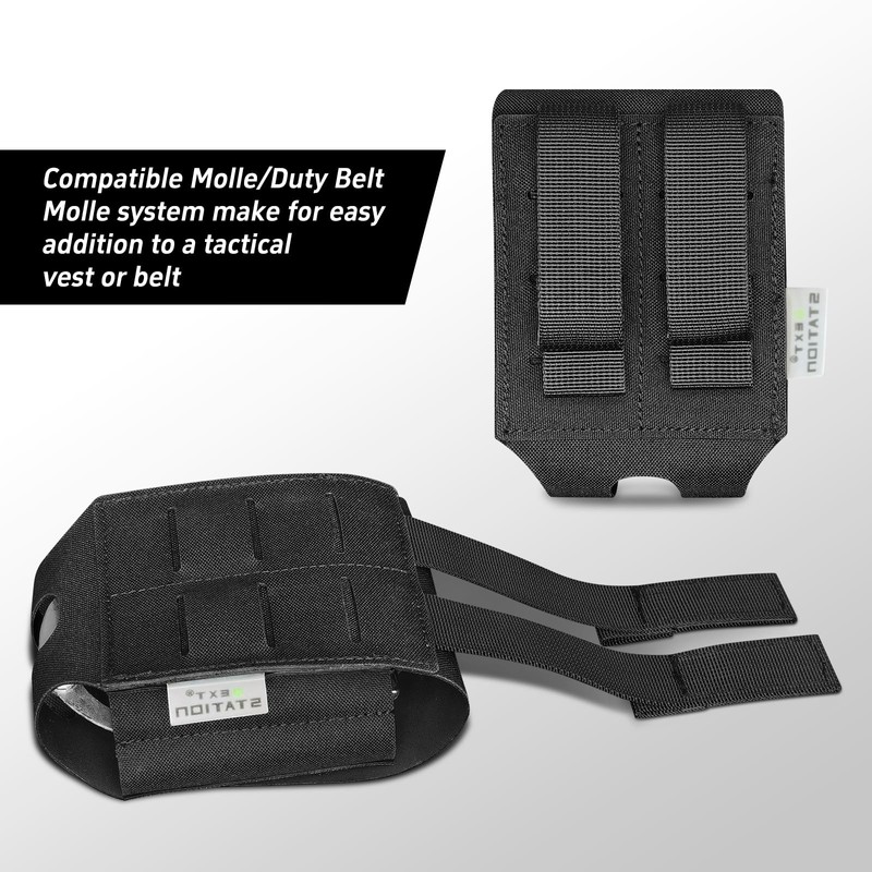 NEXT STATION Double Handcuff Pouch,MOLLE Handcuff Holster fits Multiple Cuffs,Handcuff
