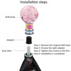 Manual Shift Knob Gear Stick Shifter Pink Crystal Bubble with