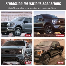 Rear Wheel Well Guards Compatible with F150 2021 2022 2023 2024 Upgraded Rear Wheel Arch Liners 2pcs