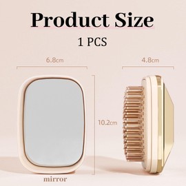 Kinretixia® Hair Brushes for Women, Self-Cleaning One Button Hair Brush, Round Head, Massage Hair Brush with Retractable Bristles for Effortless Cleaning