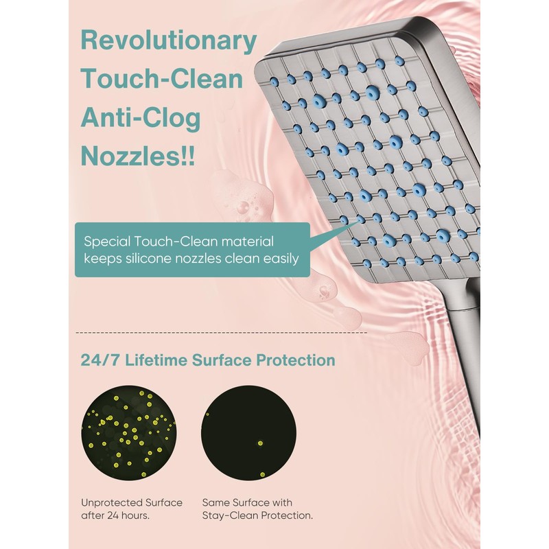 Cobbe Filtered Shower Head with Handheld, High Pressure 6 Spray