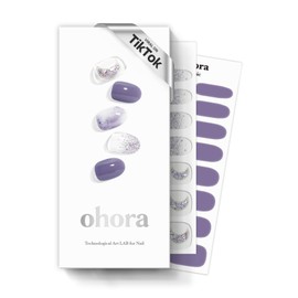 ohora (N Goblin Moon) Semi-Cured Gel Nail Strips - Works with All Nail Lamps, Salon Quality, Durable, Easy to Apply and Remove - Includes 2 Prep Pads - Purple