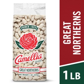 Camellia Brand Dried Great Northern Beans, 1 Pound (Pack of 6)