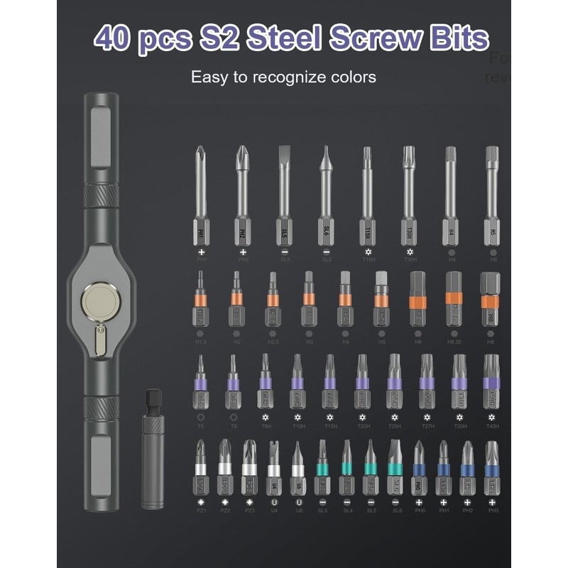 OQIMAX 42 in 1 Magnetic Screwdriver Set Ratchet Screwdriver Set