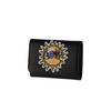 Tsumori Chisato Trifold Wallet, Deep Bill Holder, Love Patch, Black