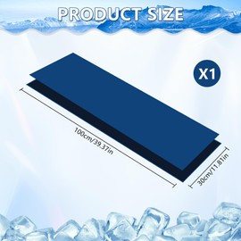 Galenecx Cooling Towel, 100 x 30 cm Microfibre Towel, Gym Towel, Cooling Towel, Neck, Forehead, Bracelet, Bandana(Blue)