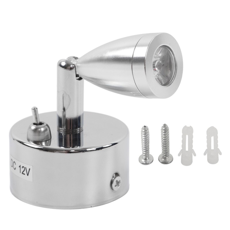 12V 3W LED Small Spotlight Warm White Swivel Reading Lamp
