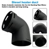 Cotonlake Diesel Air Heater Duct Connector,60mm/2.4inch L-Shape Elbow Ducting Pipe