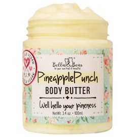 Bella and Bear Bella & Bear Pineapple Body Butter, Hydrating Formula - Vegan Travel Size, 3.4oz' (3.4 oz)