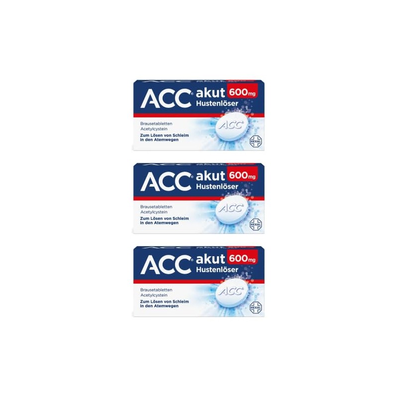 ACC Acute 600 mg, 3 x 20 pieces, cough remover