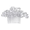 EVER FAITH Crema de cristal austriaco en tono plateado Perla