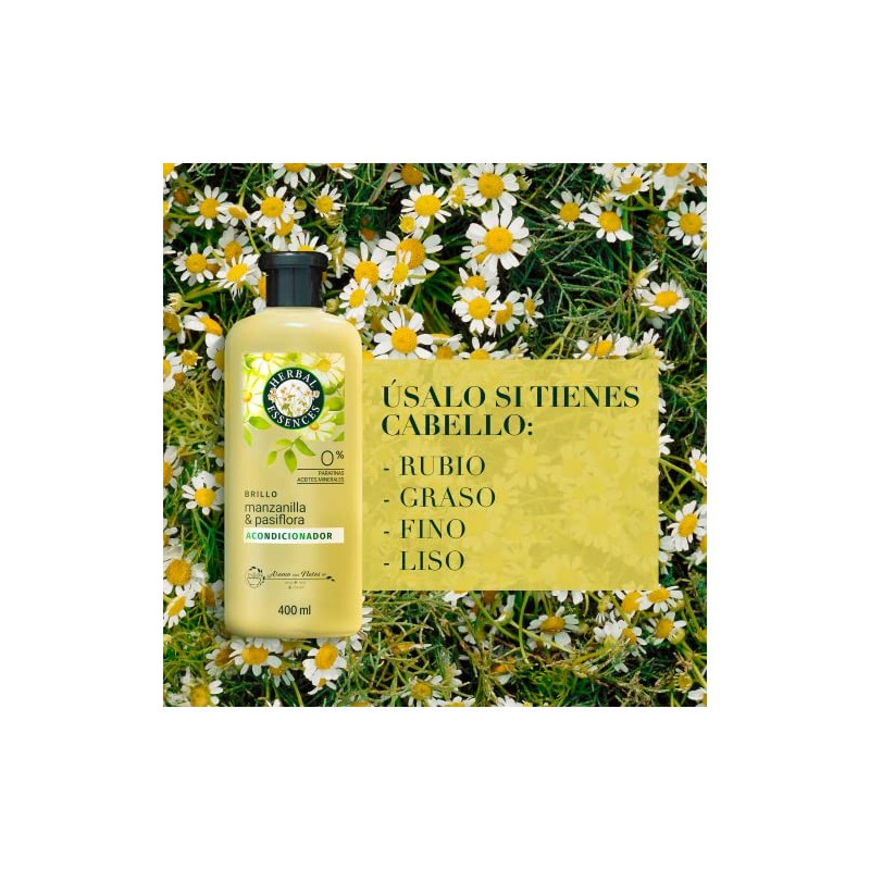 Herbal Essences Acondicionador Brillo Manzanilla & Pasiflora 400 ml
