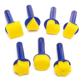 Baker Ross FE293 Sponge Paint Dabbers - Pack of 8, Kids Paint Brushes, Painting Supplies, Childrens Art Supplies,Yellow
