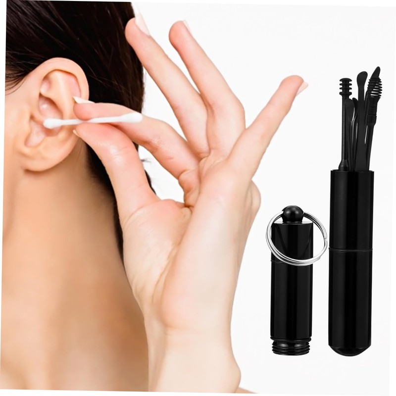 Outanaya 1Set Portable Stainless Steel Ear Wax Removal Kit Ear