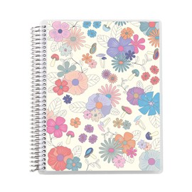 Erin Condren 8.5" X 11" Spiral Bound Productivity Notebook - Groovy Blooms - 160 Lined Pages & To Do List Organizer Notebook, 80Lb Thick Paper