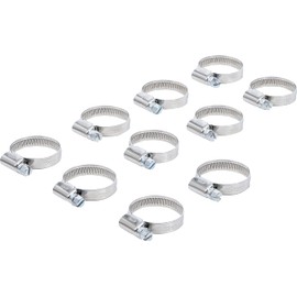 BGS 20 x Hose Clip 32 mm, Stainless Steel, Set of 10, Pack of 1, 8095 20x32