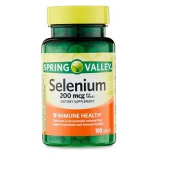 Spring Valley Selenium Immune Health Dietary Supplement Tablets 200 mcg 100 Ct.