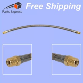 DUCO® PTFE STEAM HOSE w/SS BRAIDED FOR PRESSING MACHINES (3/8" MALE x MALE, 35" LONG)