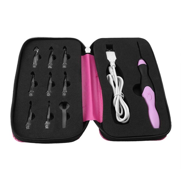 9 in 1 LED Light Up Weave Crochet Hooks Set
